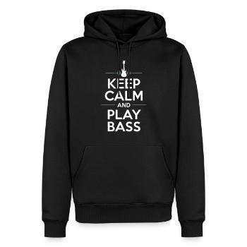 Basse, Guitariste, Musicien, Matériel, Funk, Rock, Jazz - Sweat à capuche Premium bio Homme - noir - Devant - Nico (187cm)