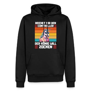 Dicton du jeu Gamer Design Gamer - Sweat à capuche Premium bio Homme - noir - Devant - Nico (187cm)