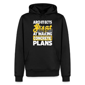 Architect - Men’s Premium Organic Hoodie - black - Front - Nico (187cm)