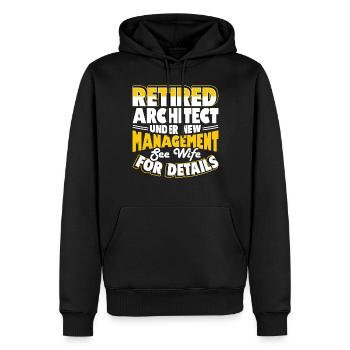 architect - Men’s Premium Organic Hoodie - black - Front - Nico (187cm)