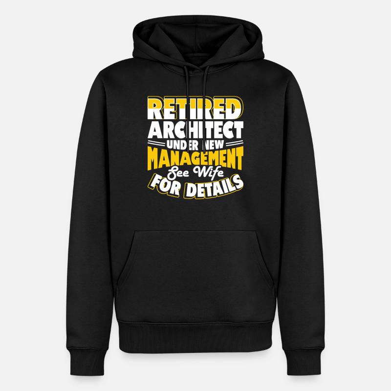 architecte - Sweat à capuche Premium bio Homme - noir