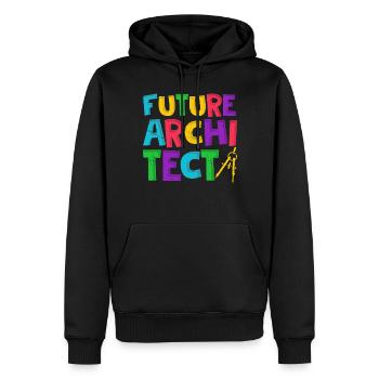 Architekt - Männer Premium Bio Hoodie - Schwarz - Vorne - Nico (187cm)