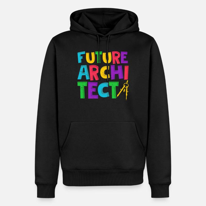 Architecte - Sweat à capuche Premium bio Homme - noir