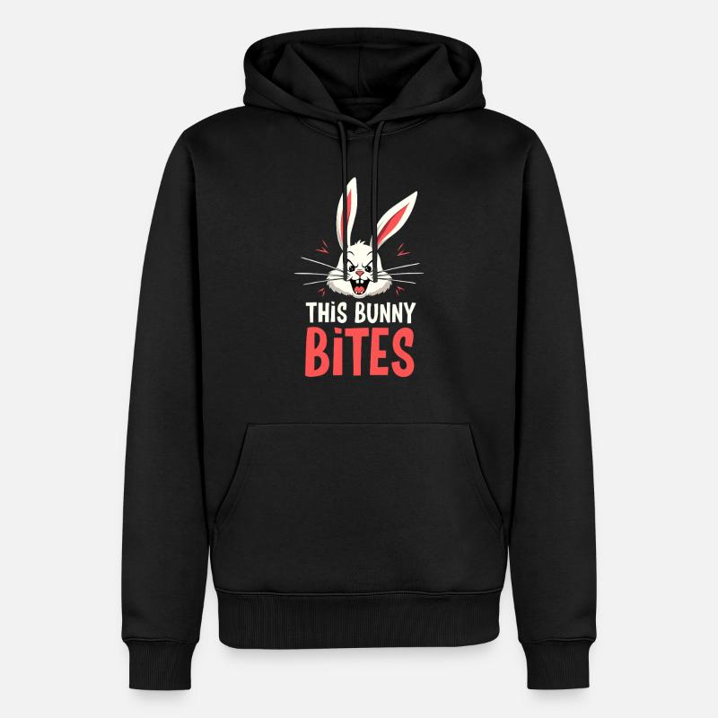 Lapin Conception d’animaux sarcastiques - Sweat à capuche Premium bio Homme - noir