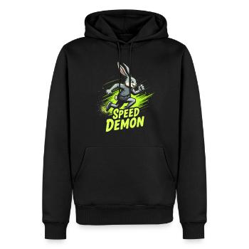 Fitness Bunny Fitness -entraînement Lapin Musculation - Sweat à capuche Premium bio Homme - noir - Devant - Nico (187cm)