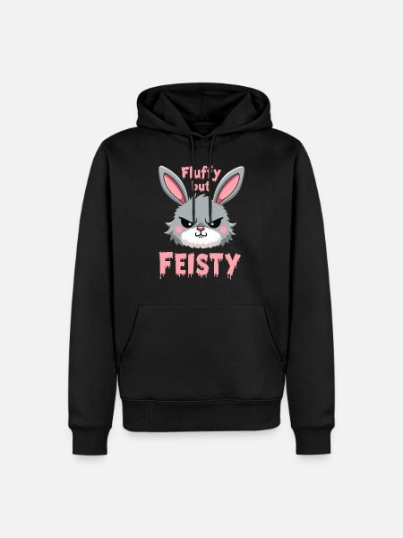 Lapin Conception d’animaux sarcastiques - Sweat à capuche Premium bio Homme - noir