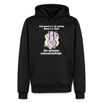 Lustiger Spruch Handwerk Hobby Heimwerker Unfall - Männer Premium Bio Hoodie - Schwarz - Vorne - Nico (187cm)