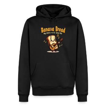 Amateur de pain aux bananes Amateur de pâtisserie Cozy - Sweat à capuche Premium bio Homme - noir - Devant - Nico (187cm)