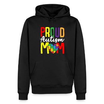Autismus Puzzle - Stolze Autismus Mutter - Männer Premium Bio Hoodie - Schwarz - Vorne - Nico (187cm)