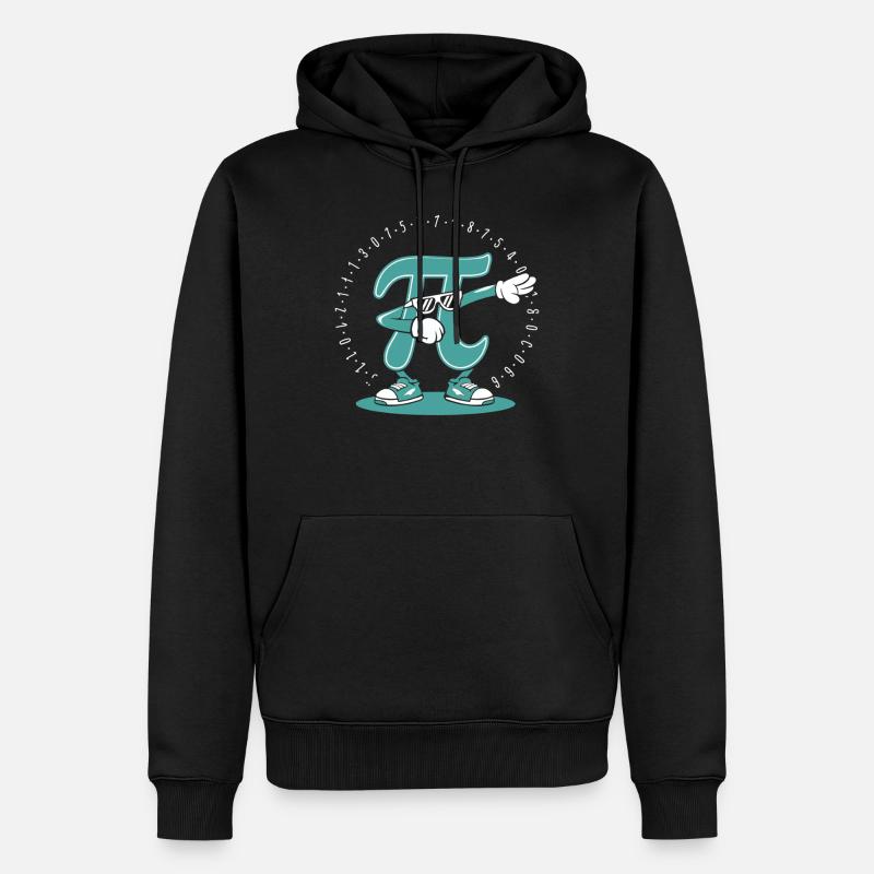 Pi Math - Sweat à capuche Premium bio Homme - noir