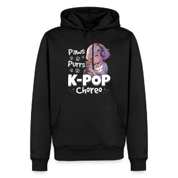 Anime K Pop & Cats Kawaii - Männer Premium Bio Hoodie - Schwarz - Vorne - Nico (187cm)
