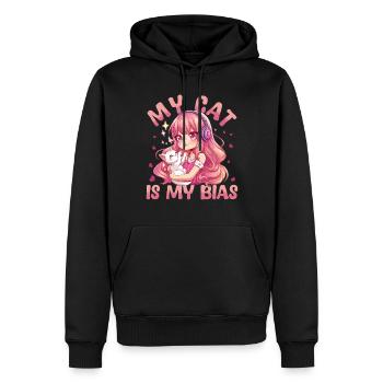 Anime K Pop & Cats Kawaii - Männer Premium Bio Hoodie - Schwarz - Vorne - Nico (187cm)