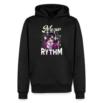 Anime K Pop & Cats Kawaii - Männer Premium Bio Hoodie - Schwarz - Vorne - Nico (187cm)