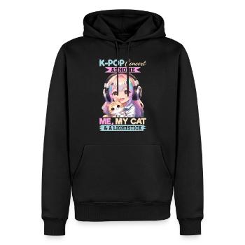 Anime K Pop & Cats Kawaii - Männer Premium Bio Hoodie - Schwarz - Vorne - Nico (187cm)