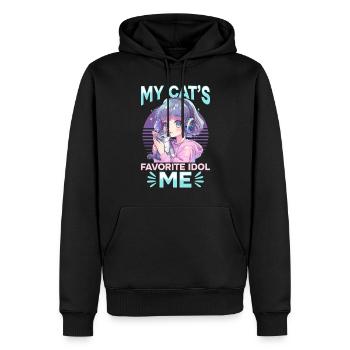 Anime K Pop & Cats Kawaii - Männer Premium Bio Hoodie - Schwarz - Vorne - Nico (187cm)