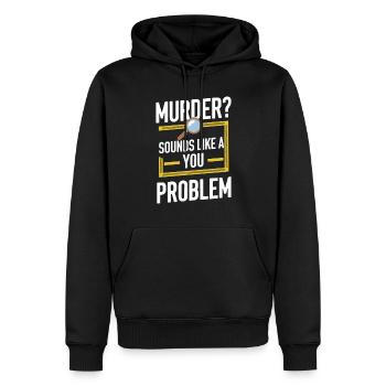 Meurtre Mystère Tenue de dîner, Fête, Scène de crime - Sweat à capuche Premium bio Homme - noir - Devant - Nico (187cm)