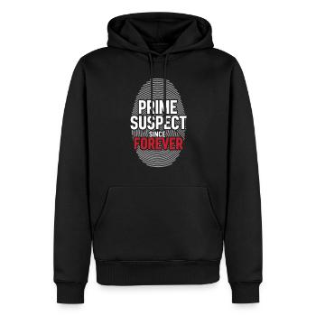 Meurtre Mystère Tenue de dîner, Fête, Scène de crime - Sweat à capuche Premium bio Homme - noir - Devant - Nico (187cm)