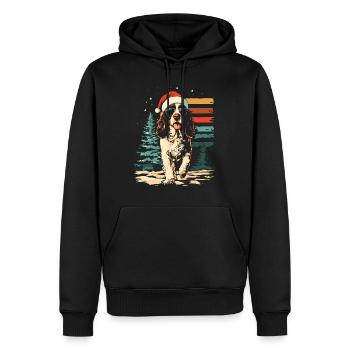 English Springer Spaniel Weihnachten - Männer Premium Bio Hoodie - Schwarz - Vorne - Nico (187cm)