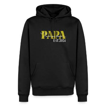 Papa Sonnenschein 2024 Bestes Geschenk - Männer Premium Bio Hoodie - Schwarz - Vorne - Nico (187cm)