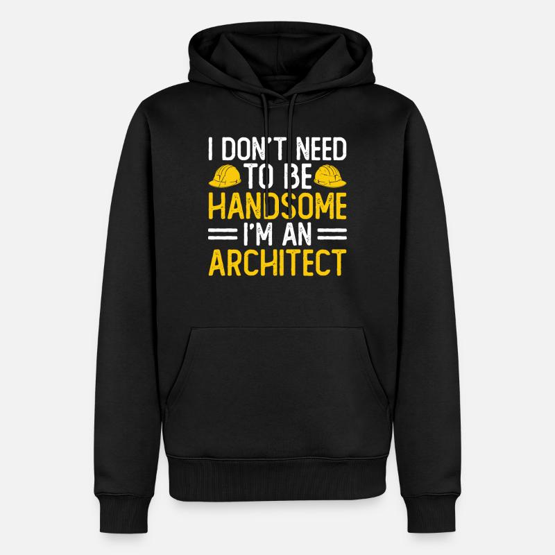 Architecte - Sweat à capuche Premium bio Homme - noir