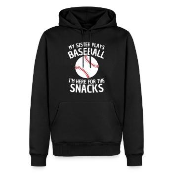 Drôle de sœur de baseball disant - Sweat à capuche Premium bio Homme - noir - Devant - Nico (187cm)