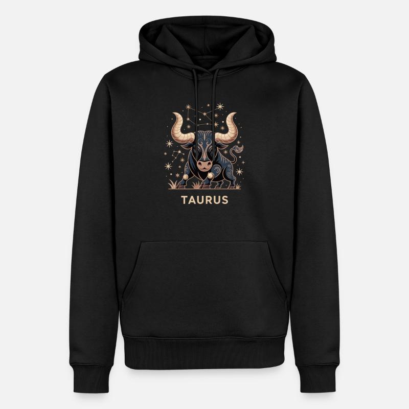 Sternzeichen Stier - Männer Premium Bio Hoodie - Schwarz