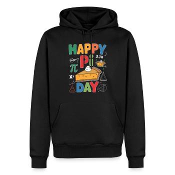 Happy Pi Day - Männer Premium Bio Hoodie - Schwarz - Vorne - Nico (187cm)