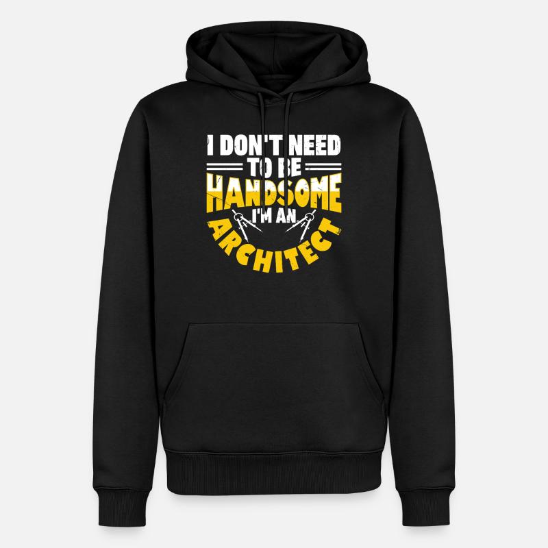 Architecte - Sweat à capuche Premium bio Homme - noir
