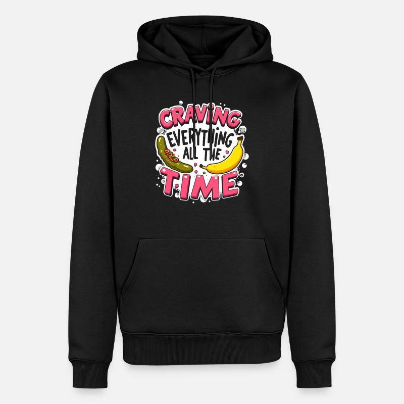 Envie de grossesse drôle - Sweat à capuche Premium bio Homme - noir
