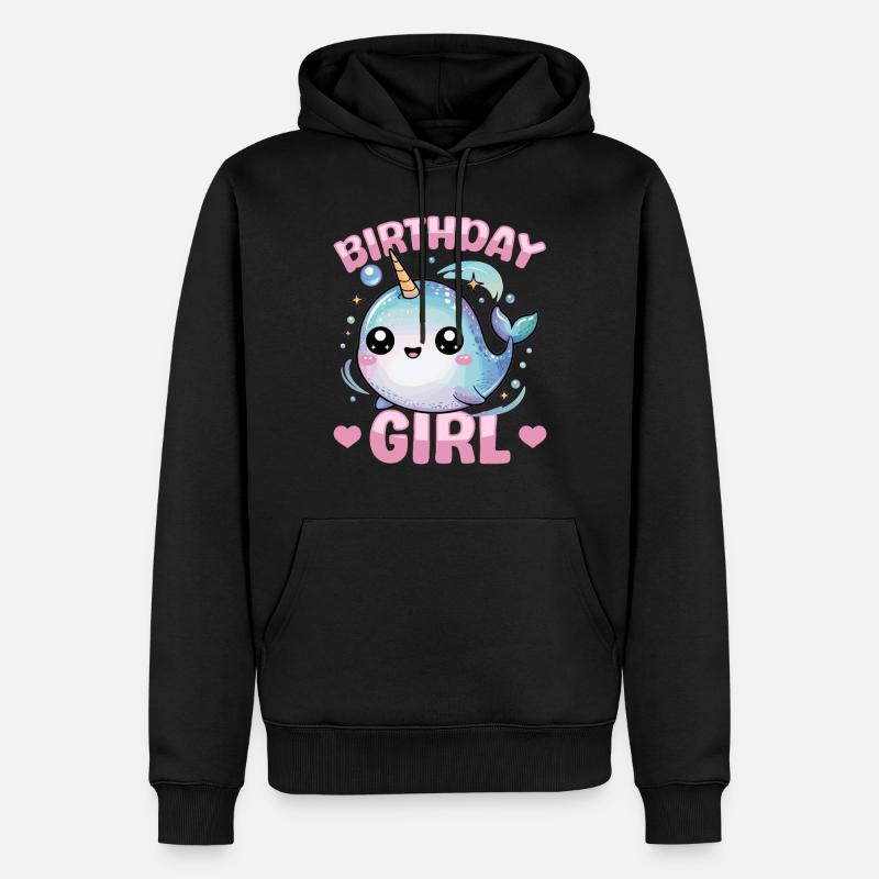 Narval Chibi Kawaii - Sweat à capuche Premium bio Homme - noir