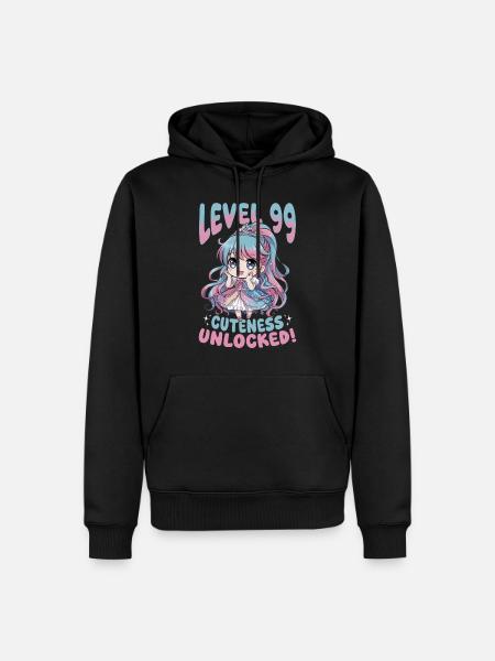 Anime Chibi Kawaii - Sweat à capuche Premium bio Homme - noir