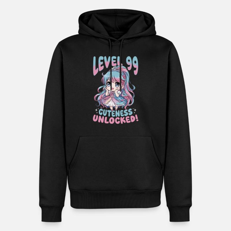 Anime Chibi Kawaii - Sweat à capuche Premium bio Homme - noir