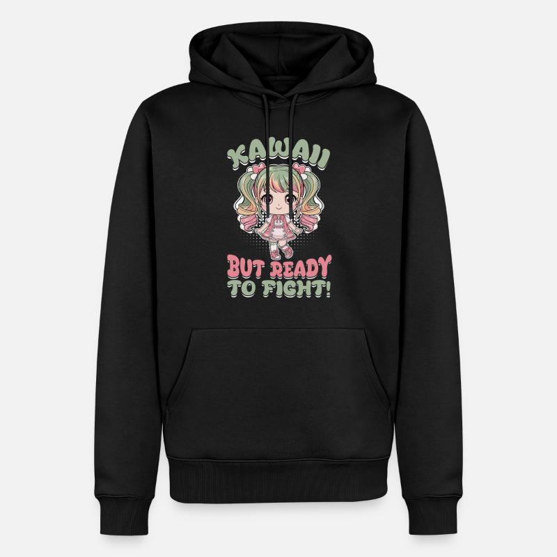 Anime Chibi Kawaii - Sweat à capuche Premium bio Homme - noir