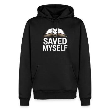 Survivants d’anciennes communautés religieuses - Sweat à capuche Premium bio Homme - noir - Devant - Nico (187cm)