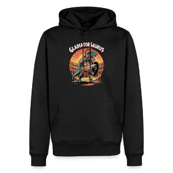 Gladiatorsaurus - Sweat à capuche Premium bio Homme - noir - Devant - Nico (187cm)