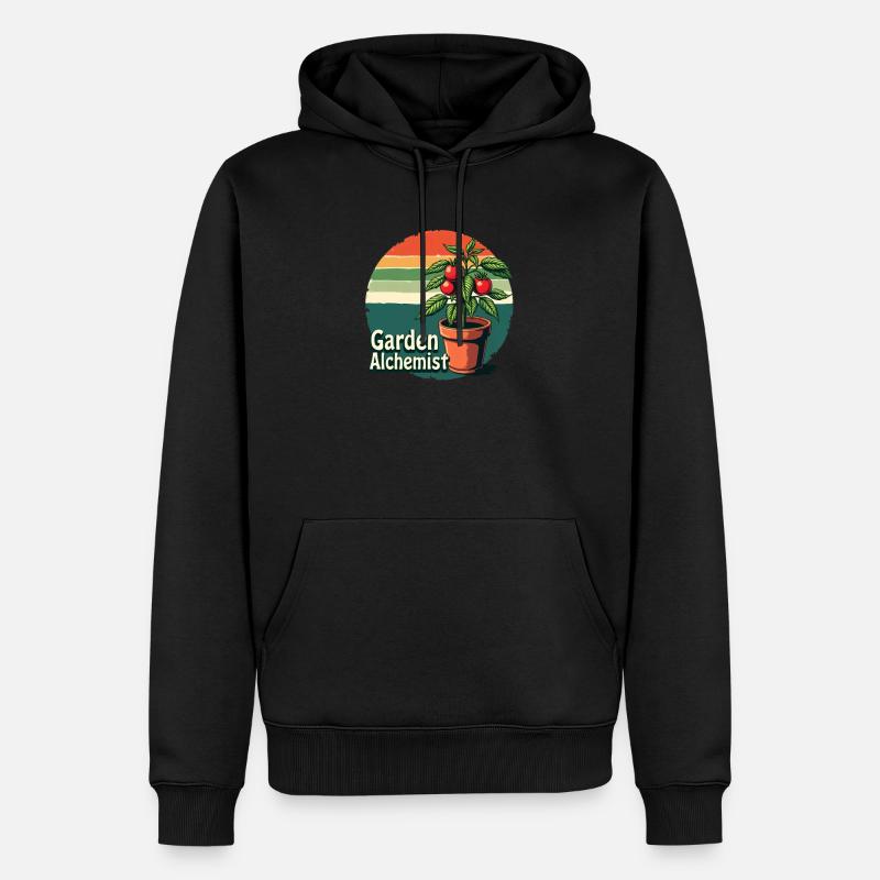 Garten Alchemist Retro Tomate - Männer Premium Bio Hoodie - Schwarz