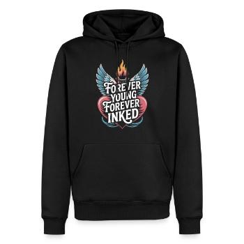 Senioren Mit Tätowierungen, Die Stolz Altern, - Männer Premium Bio Hoodie - Schwarz - Vorne - Nico (187cm)
