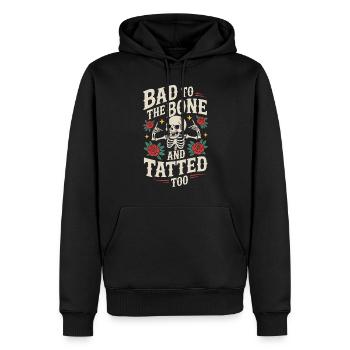 Senioren Mit Tätowierungen, Die Stolz Altern, - Männer Premium Bio Hoodie - Schwarz - Vorne - Nico (187cm)