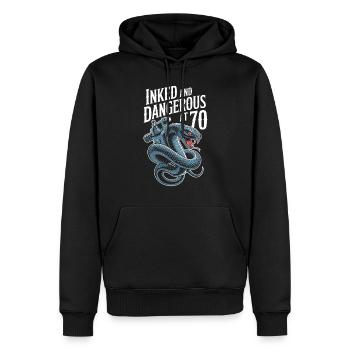 Senioren Mit Tätowierungen, Die Stolz Altern, - Männer Premium Bio Hoodie - Schwarz - Vorne - Nico (187cm)