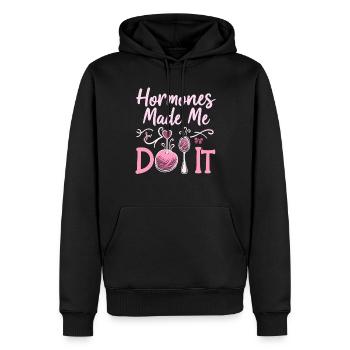 Envie de grossesse drôle - Sweat à capuche Premium bio Homme - noir - Devant - Nico (187cm)