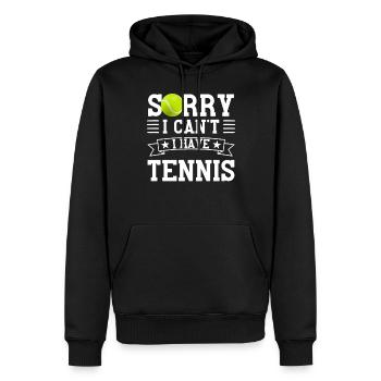 Drôle de joueur de tennis - Sweat à capuche Premium bio Homme - noir - Devant - Nico (187cm)
