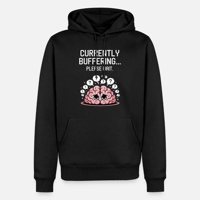 Drôle de pensée cérébrale dicton - Sweat à capuche Premium bio Homme - noir