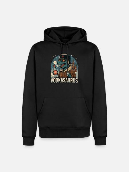Vodkasaurus - Männer Premium Bio Hoodie - Schwarz