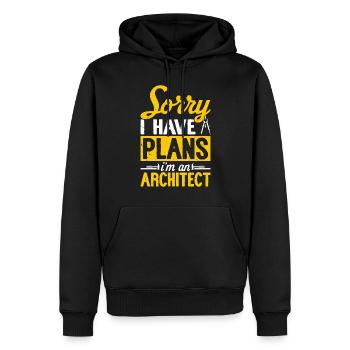 Architekt - Männer Premium Bio Hoodie - Schwarz - Vorne - Nico (187cm)