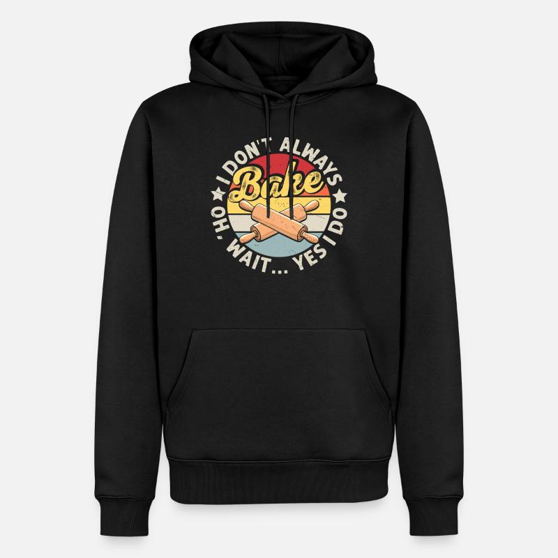 Backen - Männer Premium Bio Hoodie - Schwarz