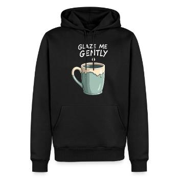 Poterie classe argile artiste céramique atelier roue - Sweat à capuche Premium bio Homme - noir - Devant - Nico (187cm)