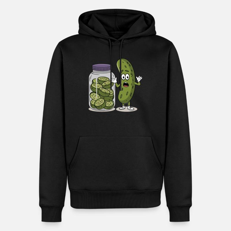 Gurke - Männer Premium Bio Hoodie - Schwarz
