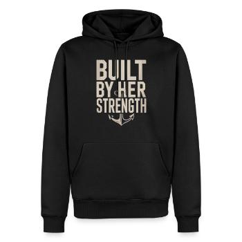 Aufgewachsen Von Einer Königin, Alleinerziehende - Männer Premium Bio Hoodie - Schwarz - Vorne - Nico (187cm)