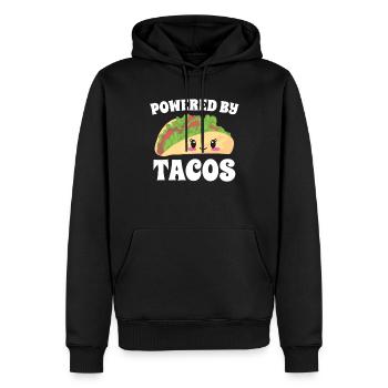 Tacos mexicains Tacos mexicains - Sweat à capuche Premium bio Homme - noir - Devant - Nico (187cm)