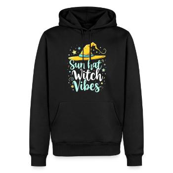 Été, Sorcières, Plage, Sorcière, Esthétique, Soleil, Magie - Sweat à capuche Premium bio Homme - noir - Devant - Nico (187cm)